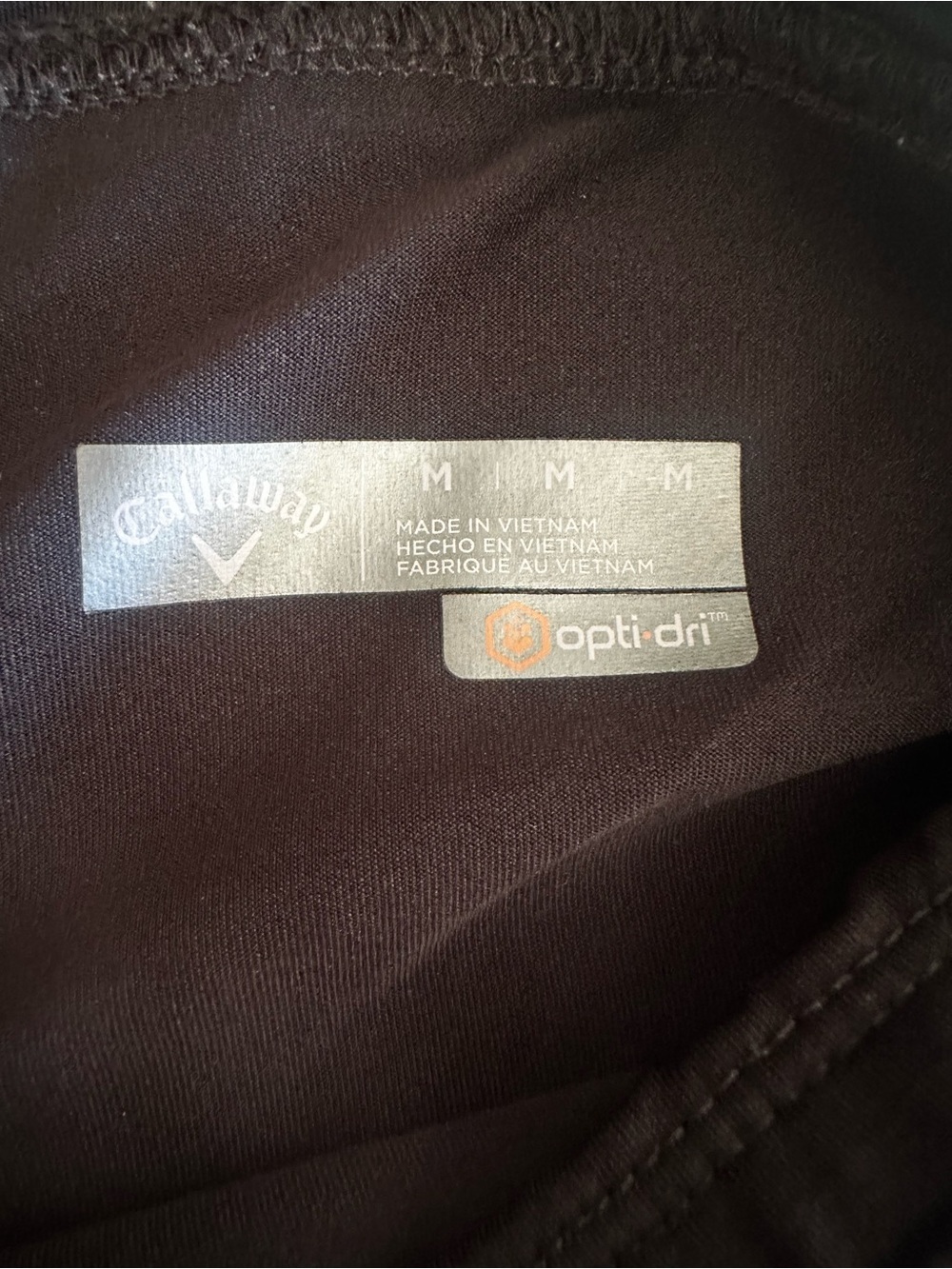 Callaway Black Athletic Shirt with Opti-Dri - Picture 6 of 6